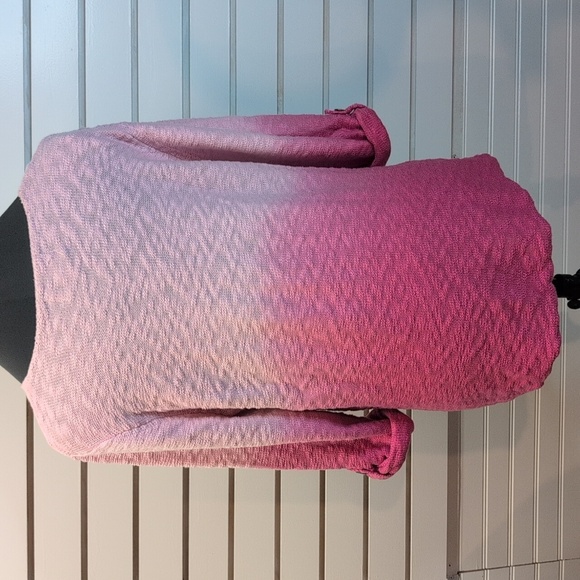 Habitat Women's Pink Ombre Sweater with tab sleeves and slouchy pocket Size L - Picture 4 of 7
